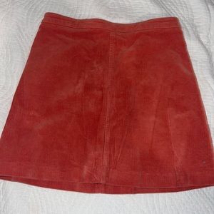 Orange corduroy skirt